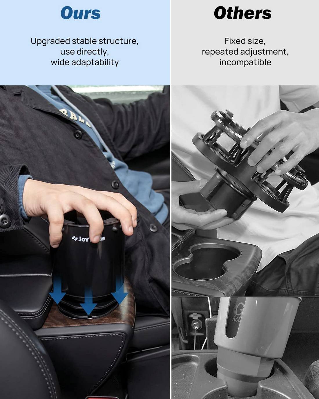 Cup Holder Expander for Car,for Car Hold  18-40 oz Bottles and Mugs