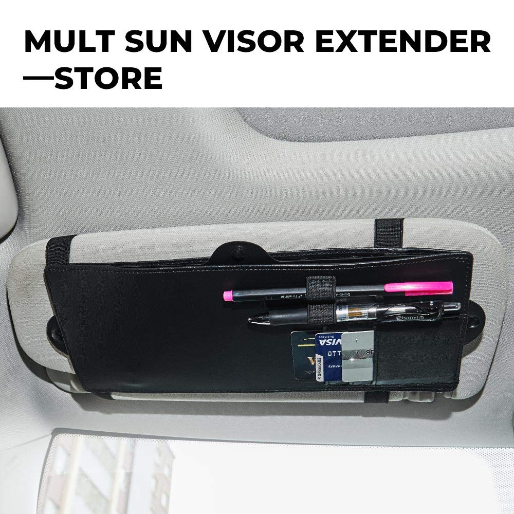 Polarized Sunshade Extender for Car with Polycarbonate Lens, Adjustable Sun Visor Extender Anti-Glare