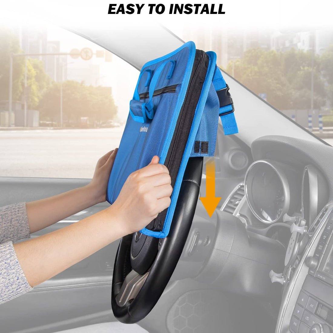3 in 1 Steering Wheel Eating Tray, Car Back Seat Laptop Desk