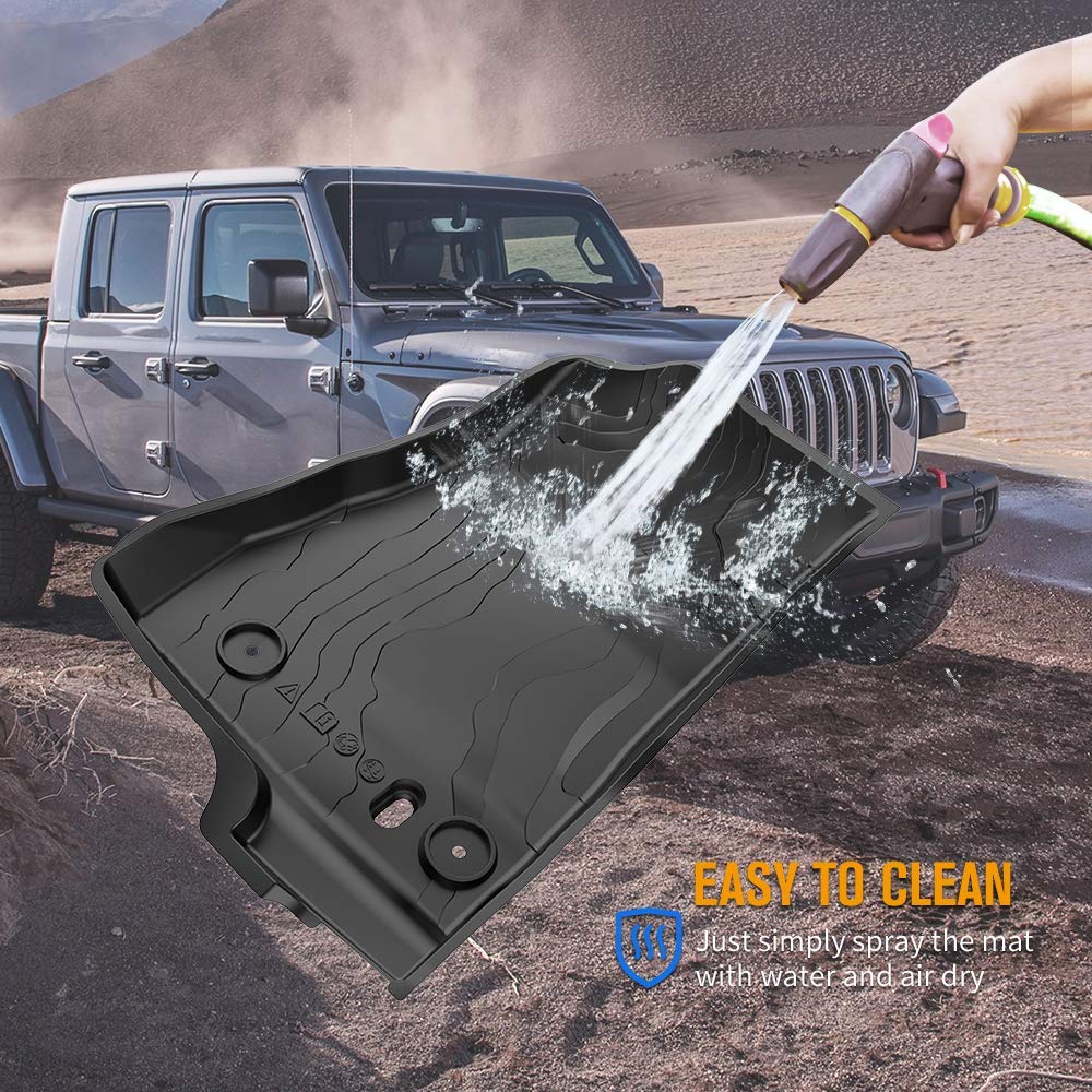 JOYTUTUS Floor Mats Fit for Gladiator 2020 2021 2022 2024, TPE All Weather Protection Floor Mats