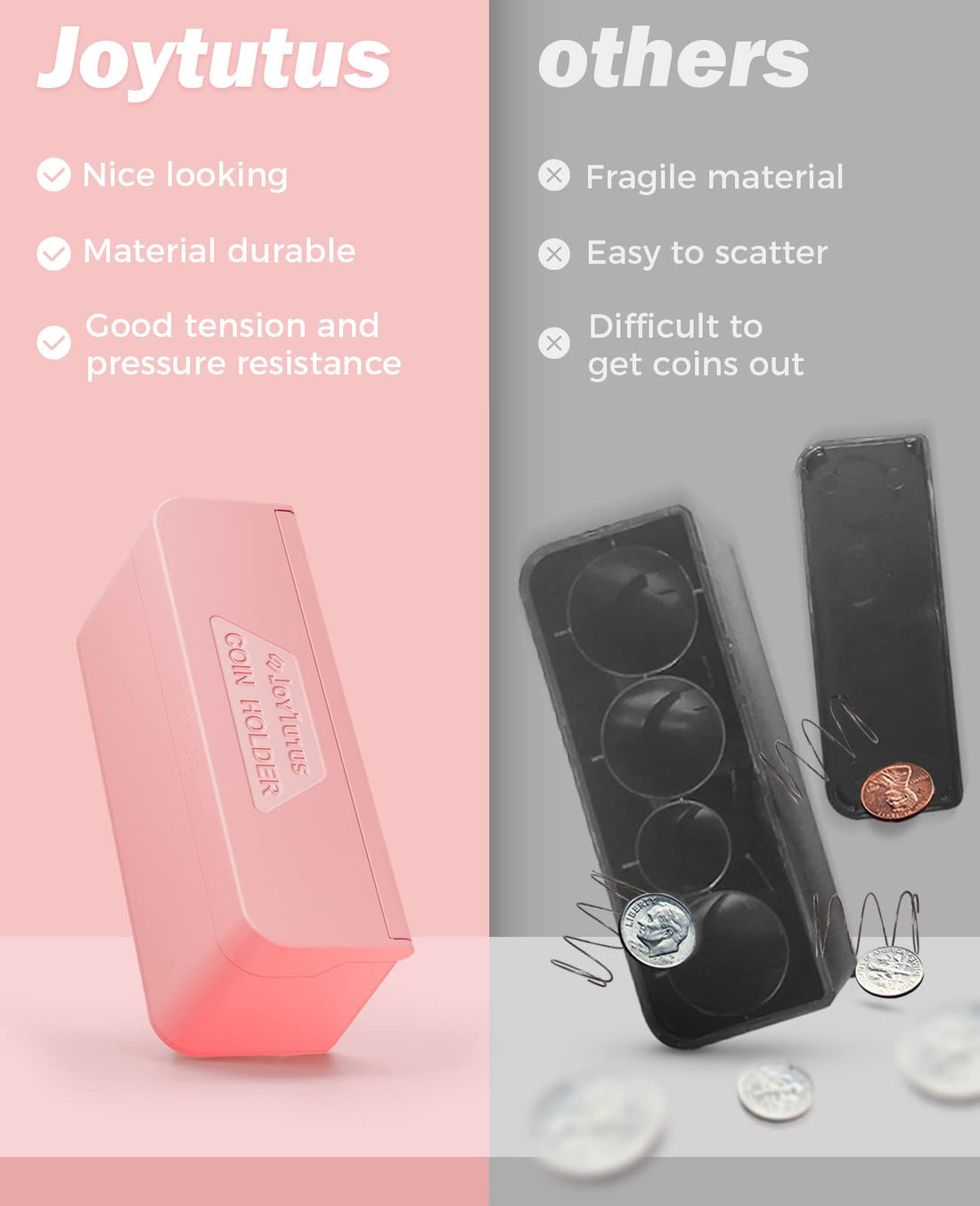 Coin Holder for Car Change Organizer Universal Compatible with Most Car Trucks