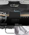 Windshield Sun Shade Umbrella, 360° Rotation Bendable Shaft Foldable, for Truck 57''x 33''