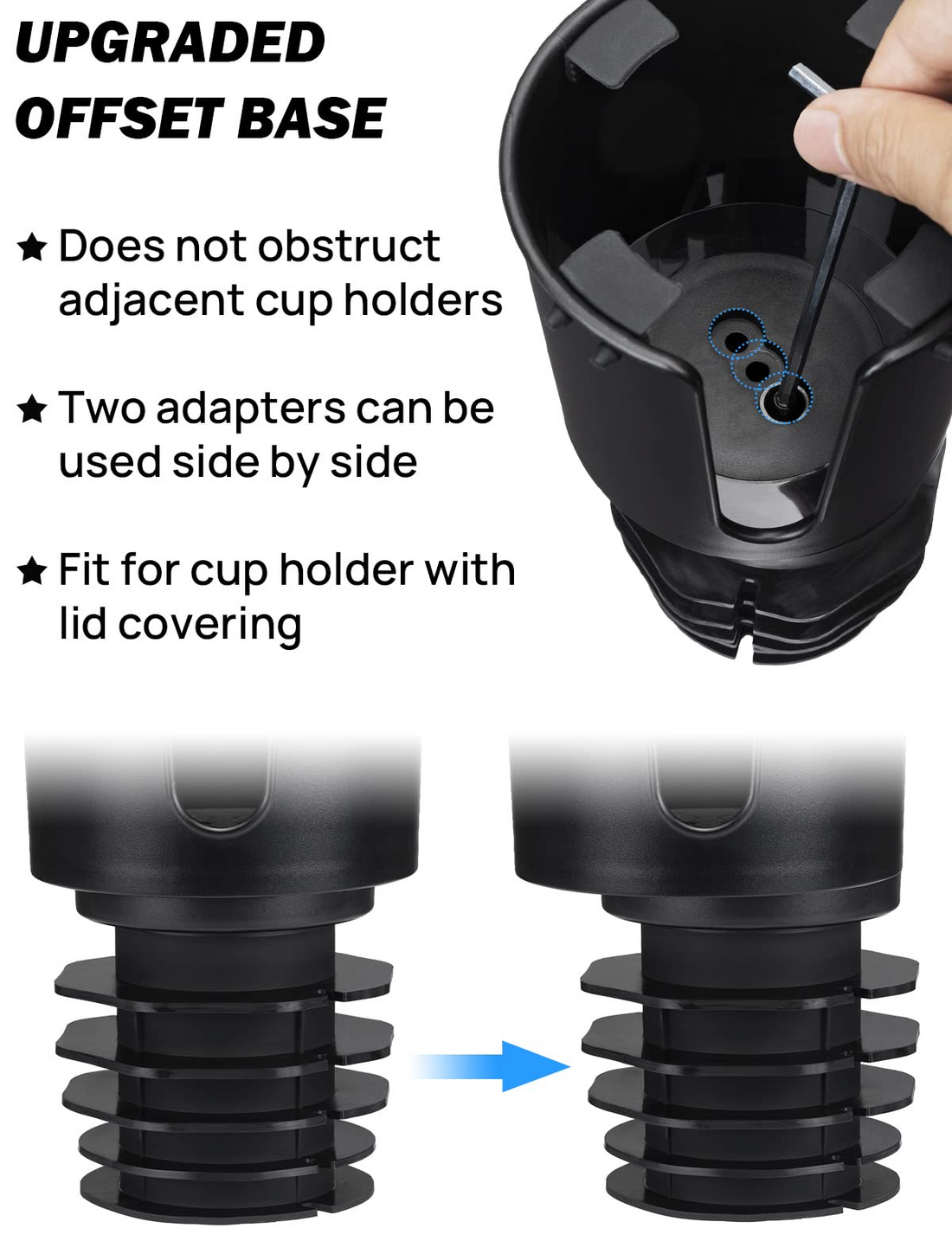 Car Cup Holder Expande for Car Hold 18-40 oz Bottles and Mugs, Other Bottles in 3.4"-3.8"