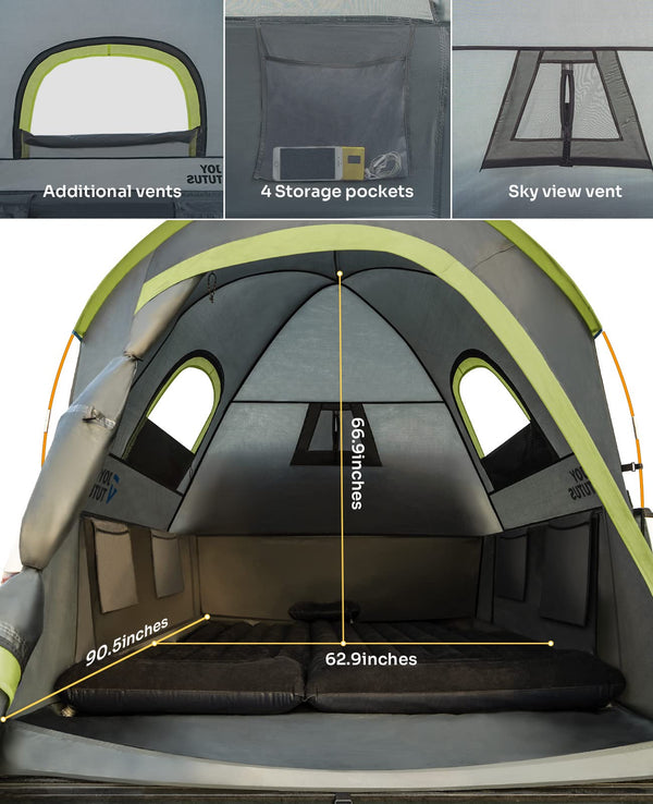 Pickup Truck Tent for 2 Person, Truck Bed Tent, 5.5'-6' Camping Preferred