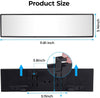 Rear View Mirror, Universal 11.81 Inch Panoramic Convex Interior Clip-on Wide Angle Mirror