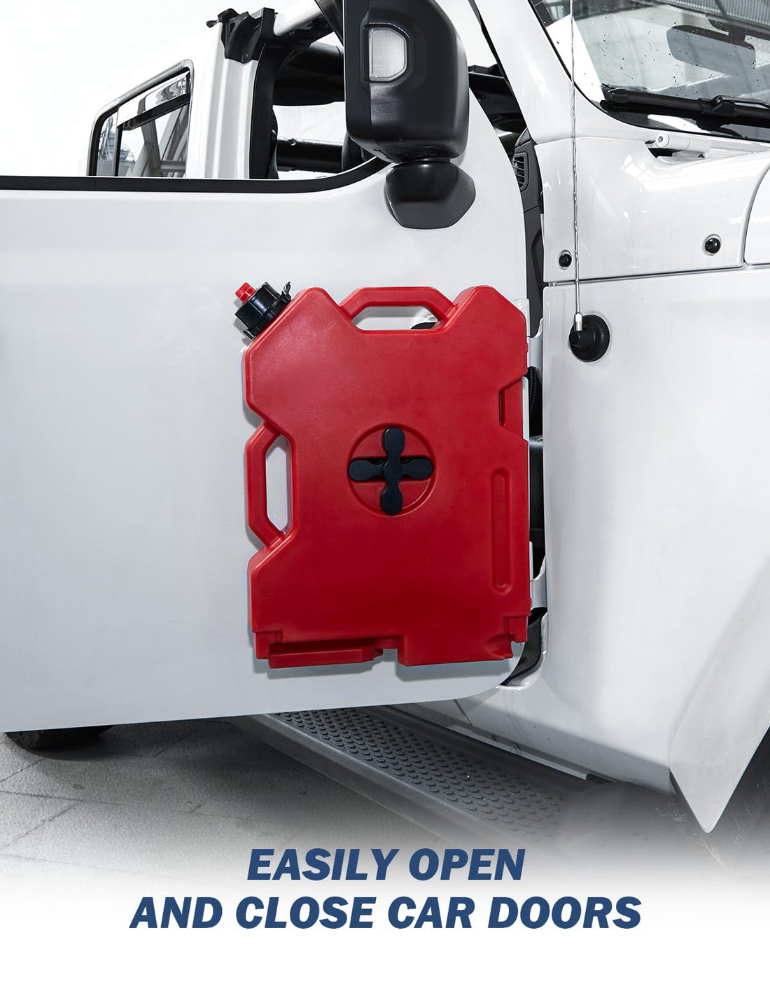 Upgraded Fuel Door Hinge Mount Bracket, Hold 2 Gal Gas Can Container fits for 2007-2024 Wrangler JK JL JT