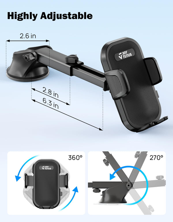Universal Phone Holder Car, Phone Mount for Car Fit iPhone Samsung All Smartphones