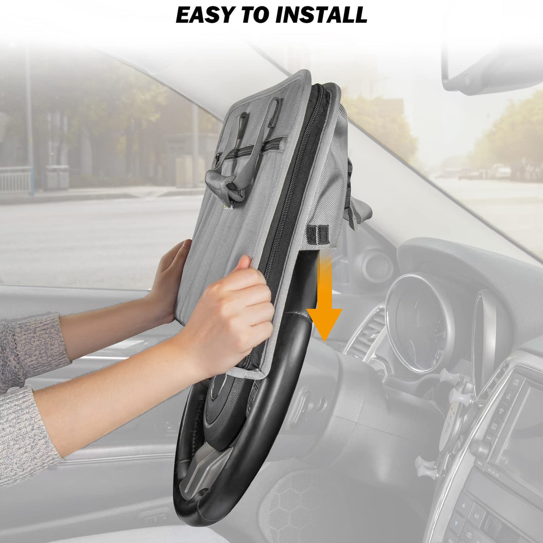 3 in 1 Steering Wheel Eating Tray, Car Back Seat Laptop Desk
