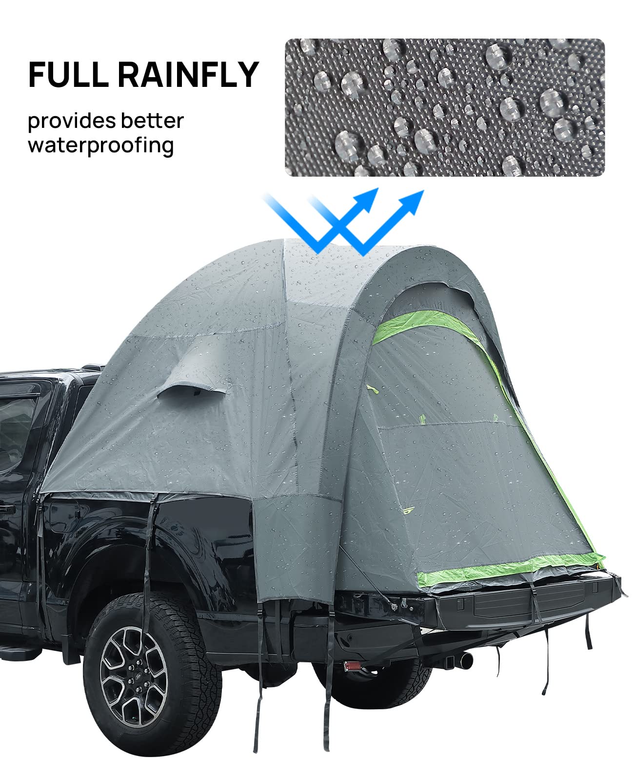 Pickup Truck Tent for 2 Person, Truck Bed Tent, 5.5'-6' Camping Preferred