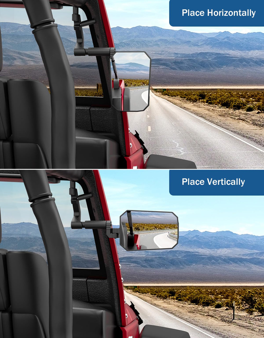 JOYTUTUS Mirrors Doors Off Fit for 2007-2018 Wrangler JK & Unlimited (NOT FIT Wrangler JL)