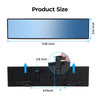 Rear View Mirror, Universal 11.81 Inch Panoramic Convex Interior Clip-on Wide Angle Mirror-Blue