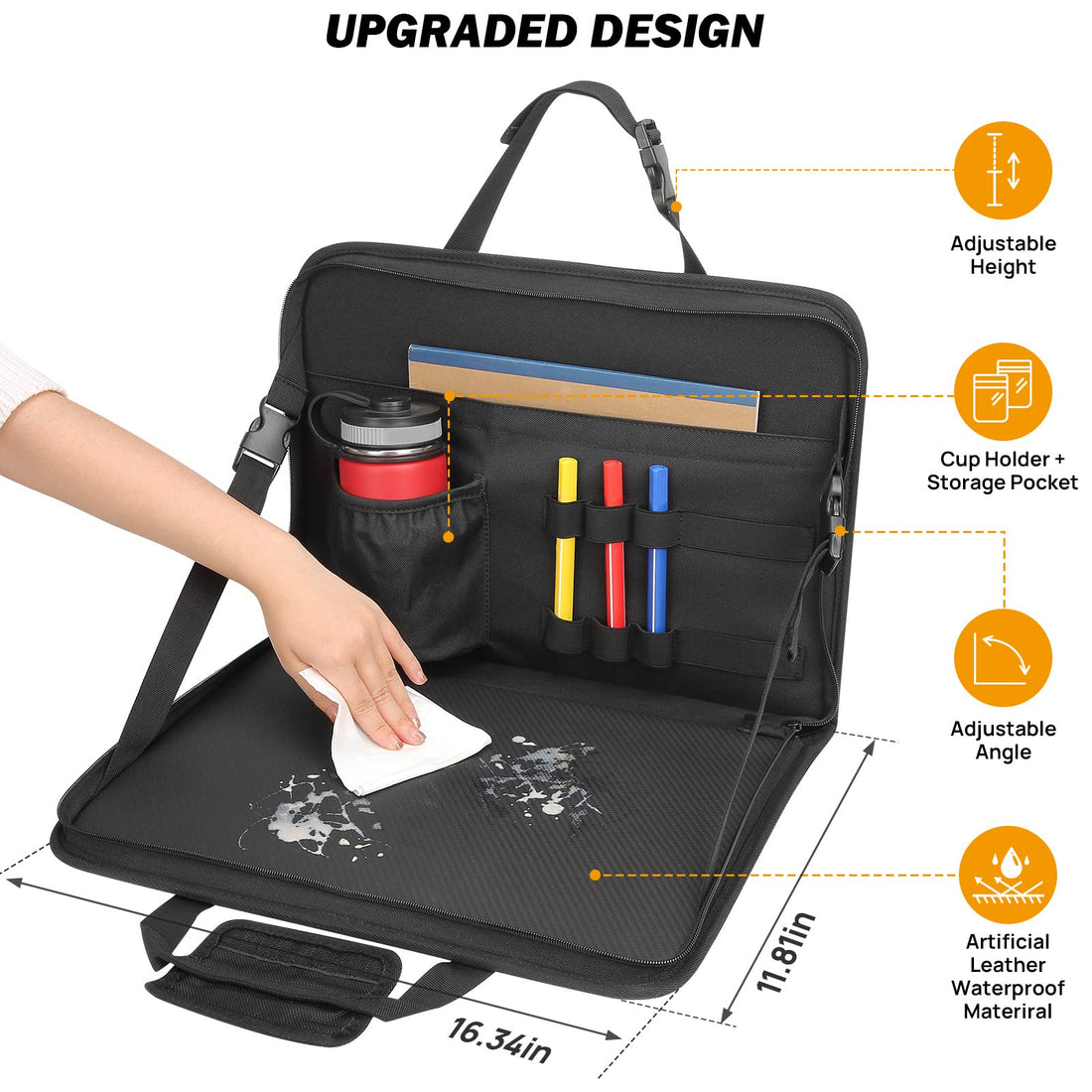 3 in 1 Steering Wheel Eating Tray, Car Back Seat Laptop Desk
