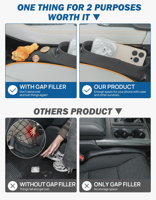 Car Seat Filler, Pu Leather Fill The Between Seat And Center