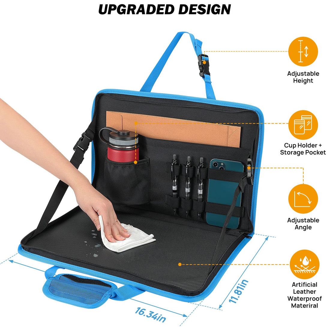 3 in 1 Steering Wheel Eating Tray, Car Back Seat Laptop Desk
