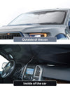 Windshield Sun Shade Umbrella Compatible with F150, for Full-Size Pickup Truck, 360° Rotation Bendable Shaft Foldable(61''x 30'')