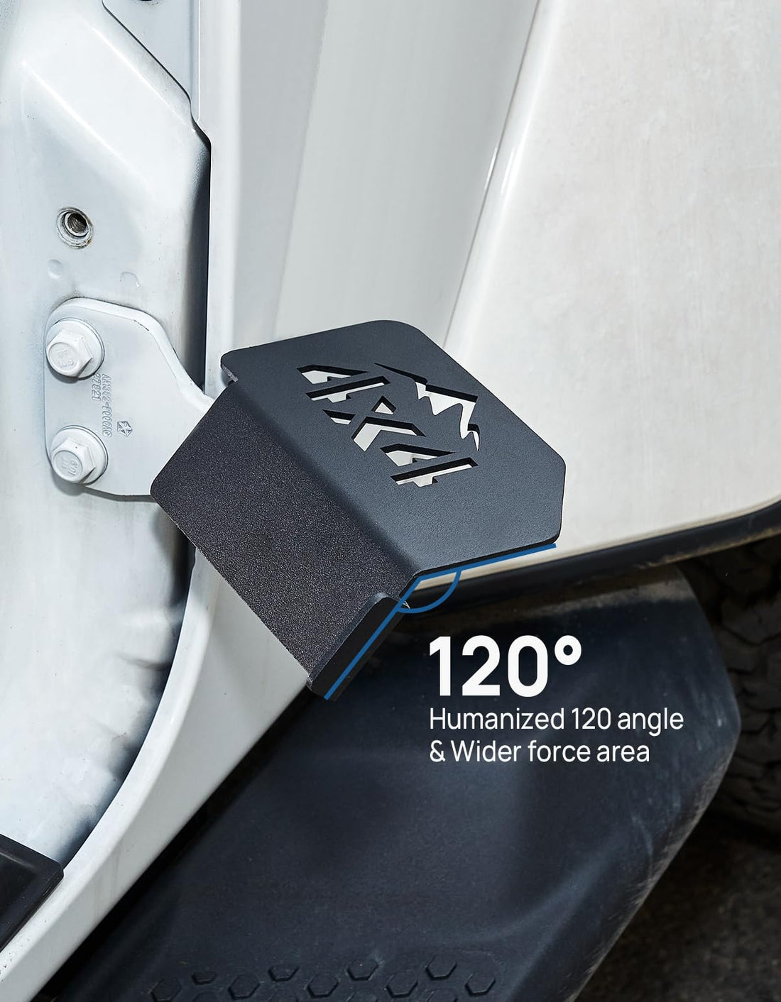 JOYTUTUS Upgraded 120° Wrangler Foot Pegs Fit for Wrangler JK JL Gladiator JT 2007- 2024