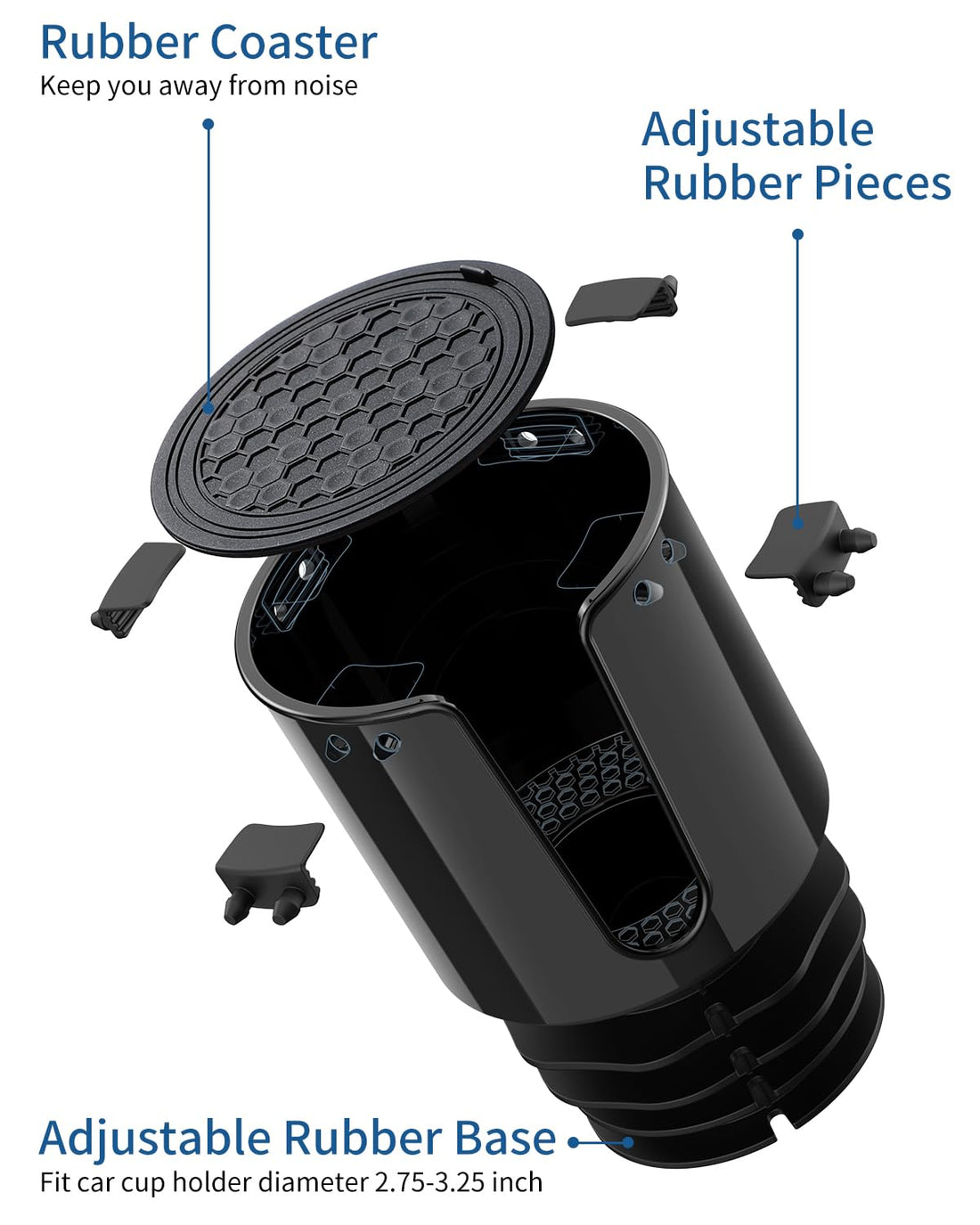 Cup Holder Expander for Car,for Car Hold  18-40 oz Bottles and Mugs