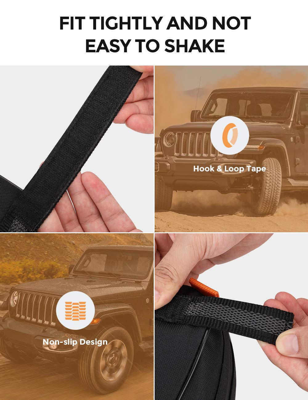 JOYTUTUS Passenger Grab Handle Storage Bag, Fit for Wrangler CJ YJ TJ JK JL 1965-2023 & JT Gladiator 2020-2023 UTV