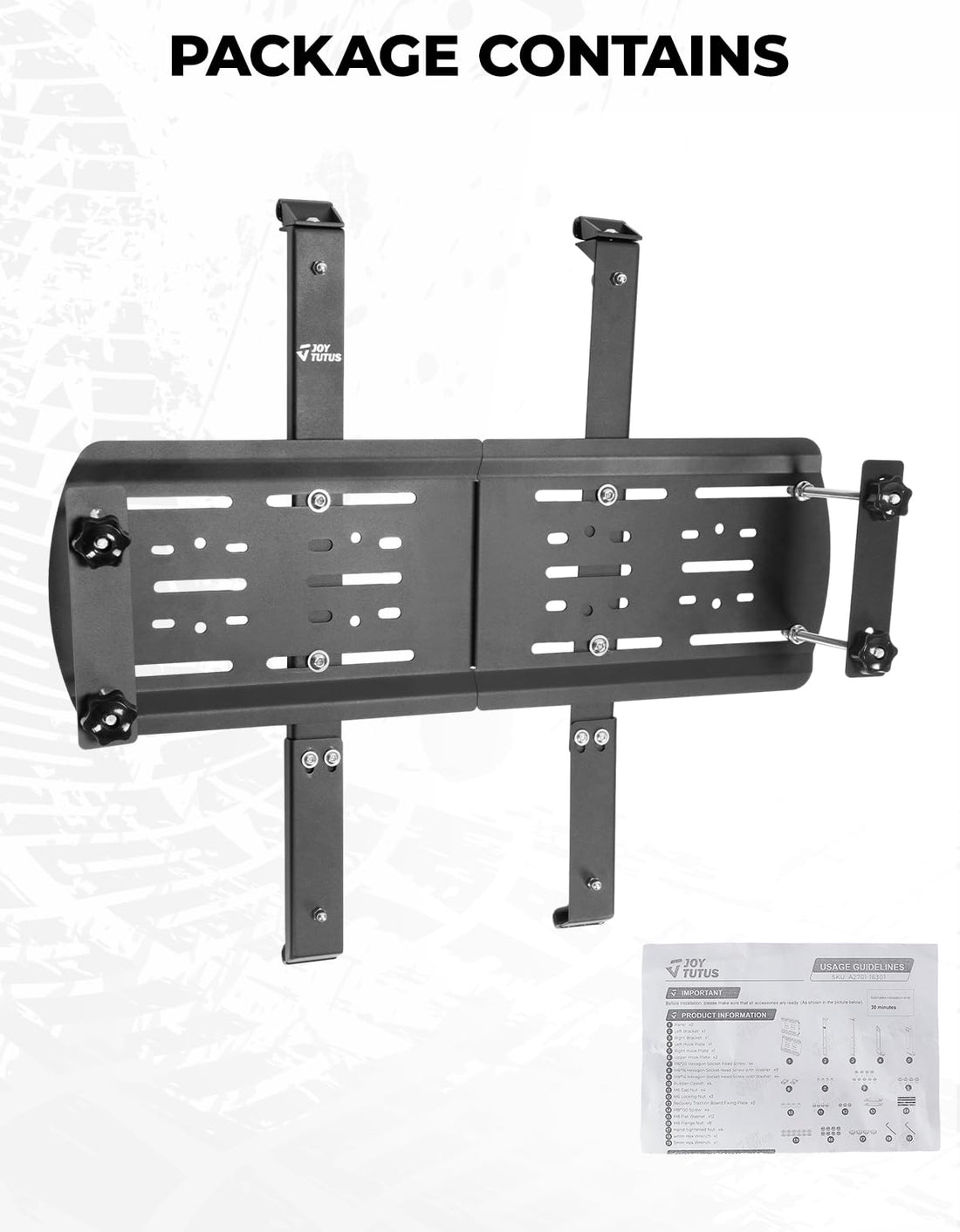 Rear Window Storage Panel Kit Fit for Wrangler JL, Mounting Plate Kits