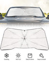 Windshield Sun Shade Umbrella Compatible with F150, for Full-Size Pickup Truck, 360° Rotation Bendable Shaft Foldable(61''x 30'')