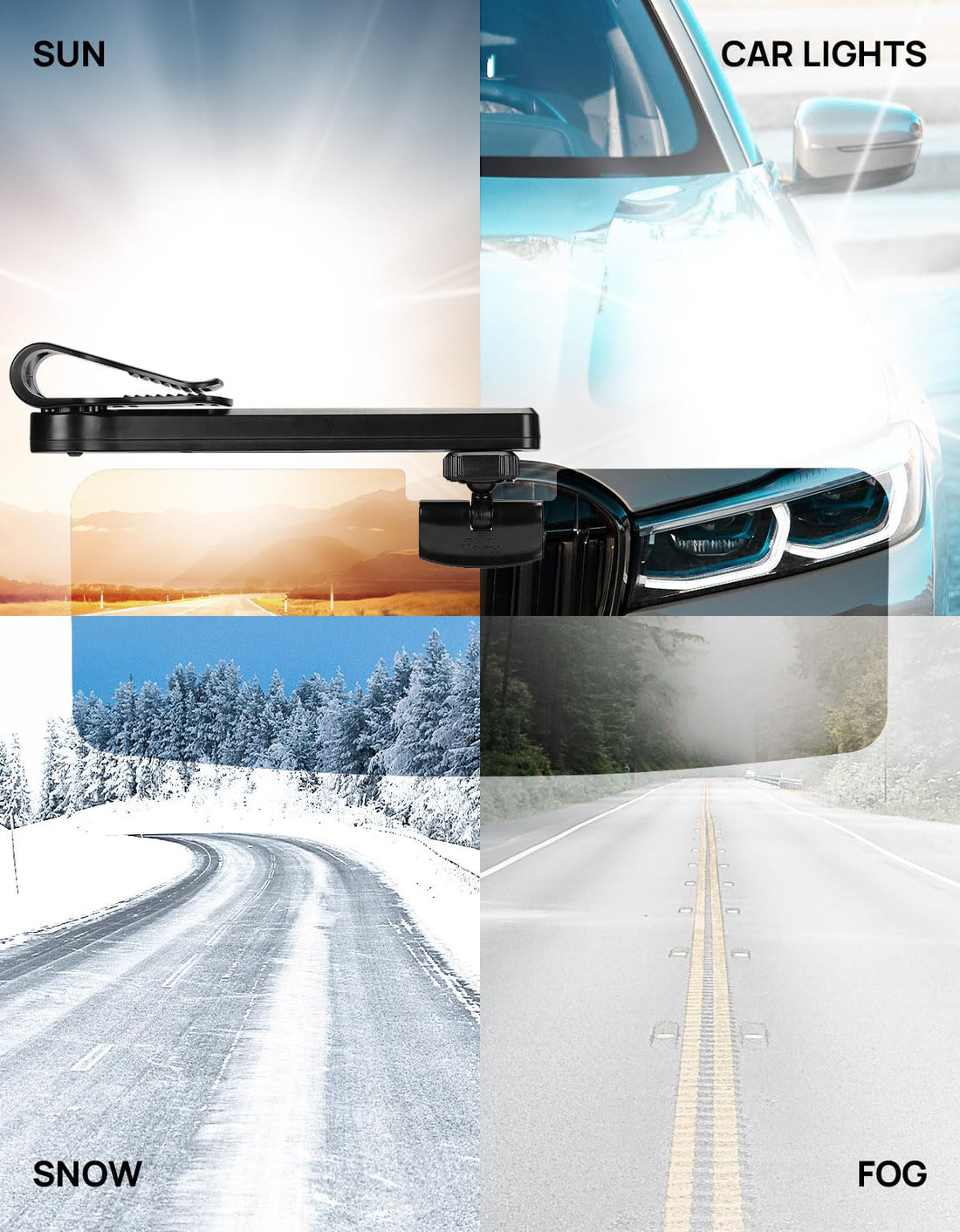 JOYTUTUS Car Sun Visor Extender, with Lastest Adjustable Angle Design, for SUV Truck Protects