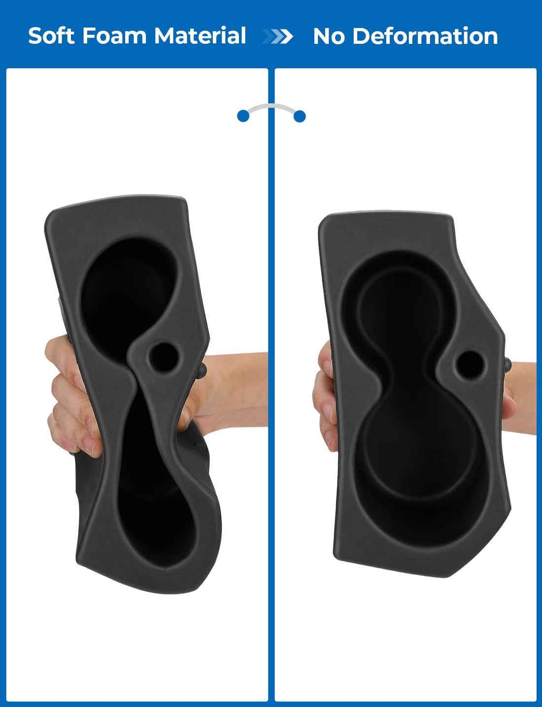 Car Door Cup Holder Fit for 2009-2018 Ram 1500-5500 & 2019-2022 Ram 2500-5500,  2PCS Black