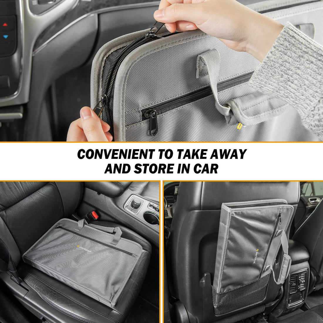 3 in 1 Steering Wheel Eating Tray, Car Back Seat Laptop Desk