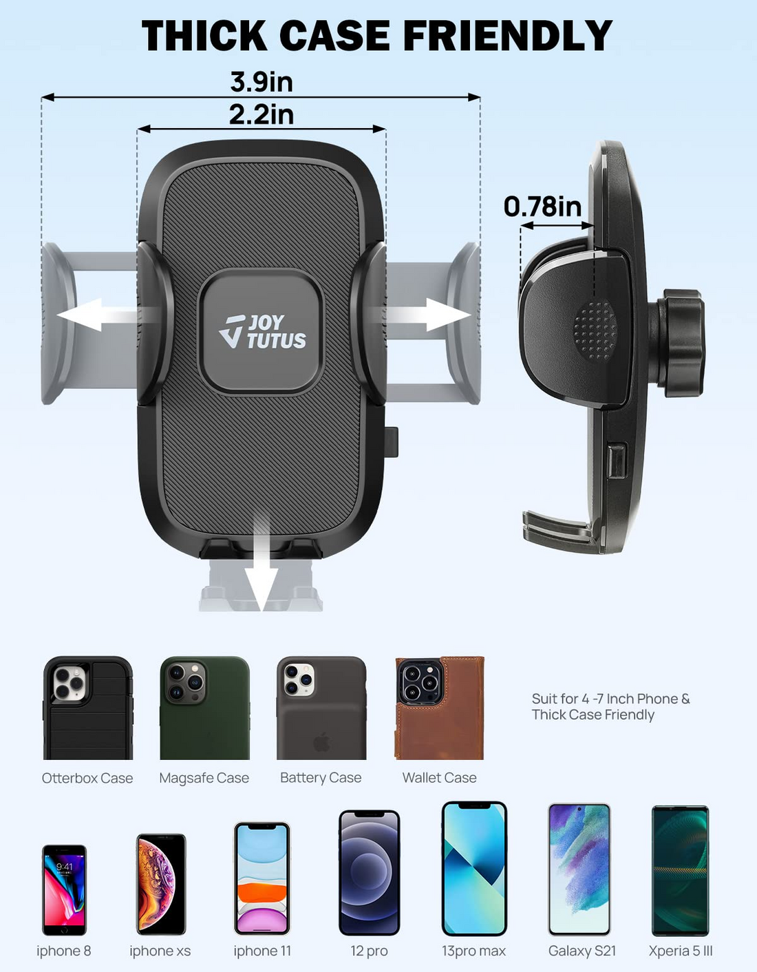 Car Cup Holder Phone Mount,3 in 1, Universal Fit iPhone, Samsung, LG with Screen size from 4-7 inch