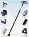 61.3″ Extendable Snow Brush and Ice Scraper, 270° Pivoting Snow Scraper Brush for Car Windshield