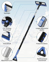 61.3″ Extendable Snow Brush and Ice Scraper, 270° Pivoting Snow Scraper Brush for Car Windshield