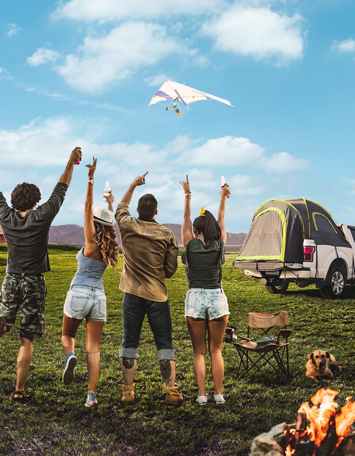 Pickup Truck Tent  for 2 Person,Truck Bed Tent, 6.5' Camping Preferred