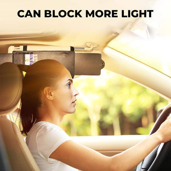 Polarized Sunshade Extender for Car with Polycarbonate Lens, Adjustable Sun Visor Extender Anti-Glare