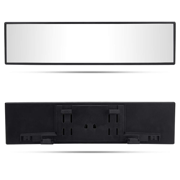 Rear View Mirror, Universal 11.81 Inch Panoramic Convex Interior Clip-on Wide Angle Mirror