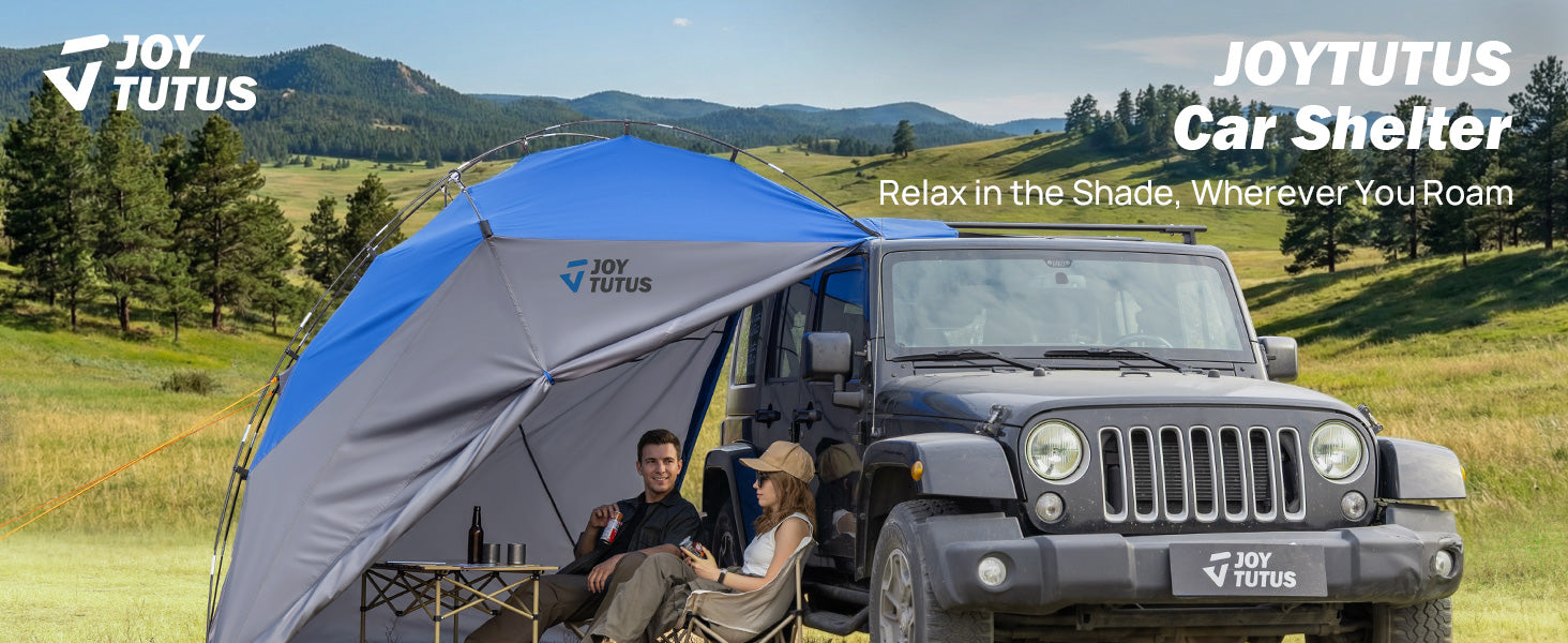 Universal Vehicle Shelter Awning with 3-Side Sunshade