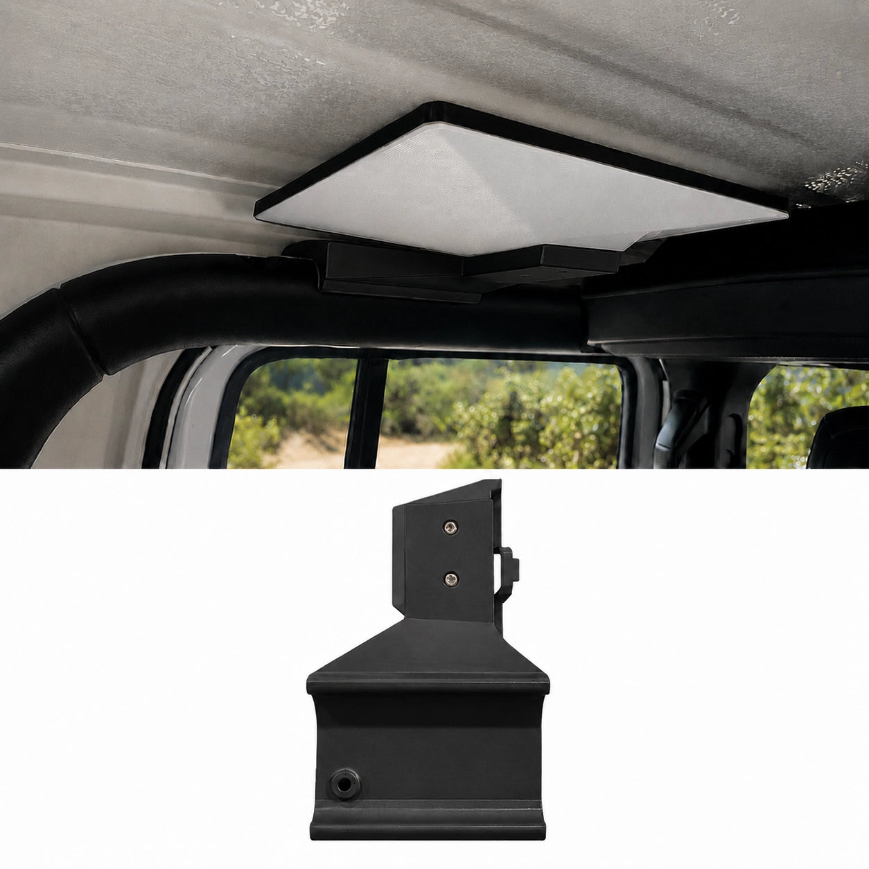 Starlink Mini Interior Roof Mount for 2018–2026 Jeep Wrangler JLU & 2020–2026 Gladiator JT Hard Top