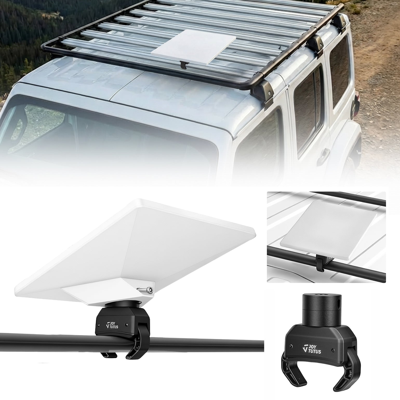 Starlink Mini Roof Rack Mount for Vehicle Crossbars – Adjustable Clamp